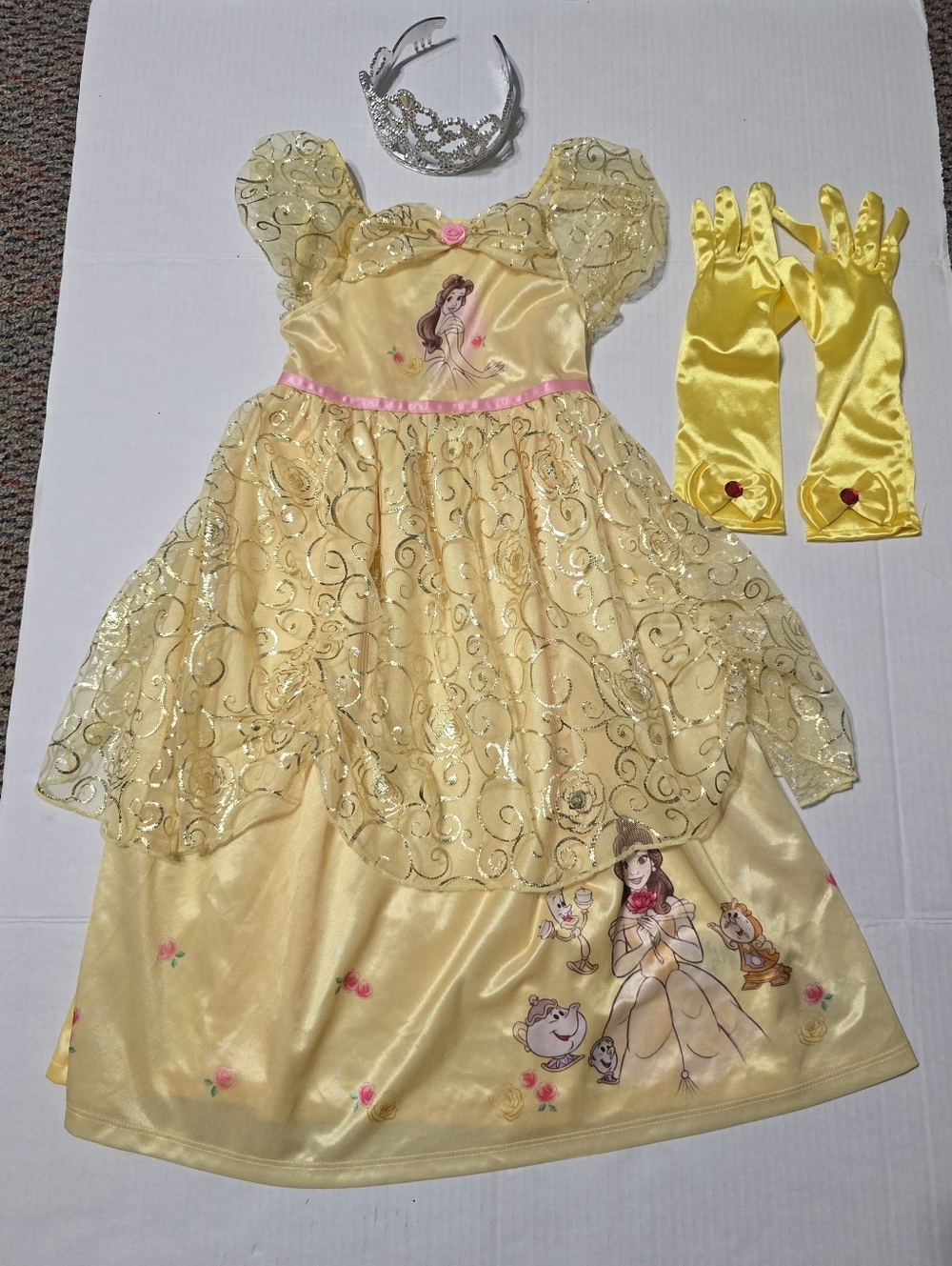 Disney Princess Beauty & The Beast Belle Dress Pretend Costume Toddler Girl's 5T